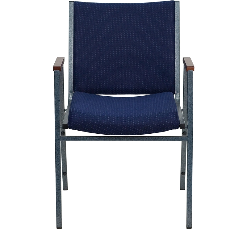 Flash Furniture Hercules Upholstered Stacking Chair in Navy