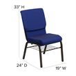 Flash Furniture Hercules Church Stacking Guest Chair in Navy Blue