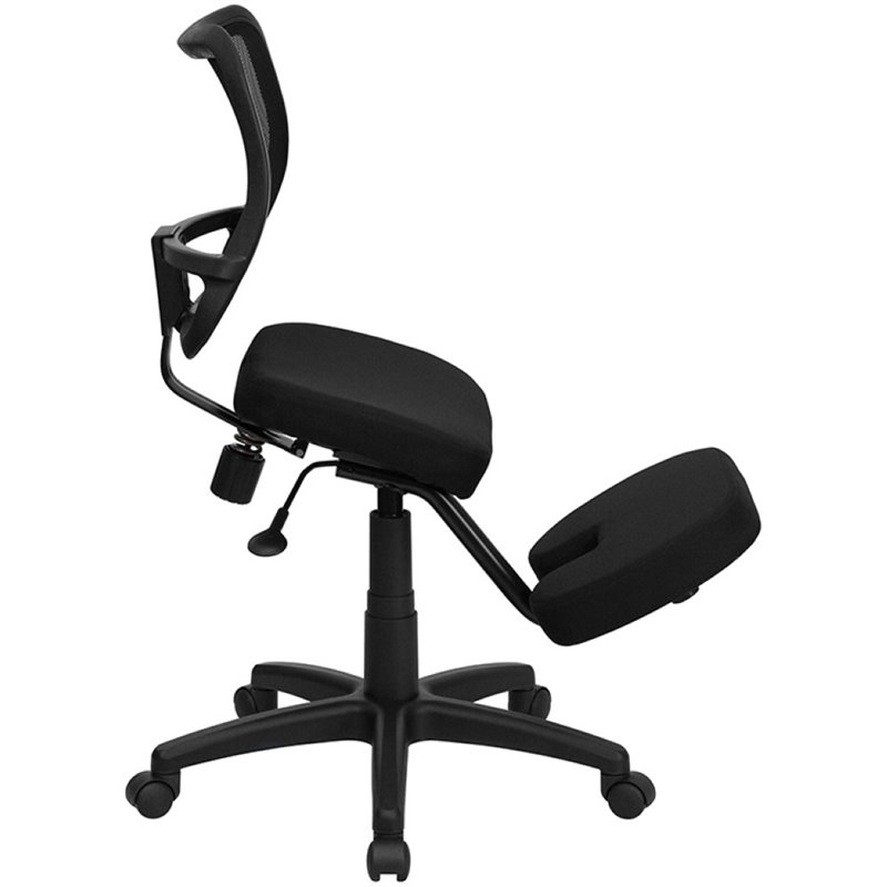 Mobile Ergonomic Kneeling Task Office Chair In Black Wl 3425 Gg Mobile Ergonomic Kneeling Task Office Chair In Black