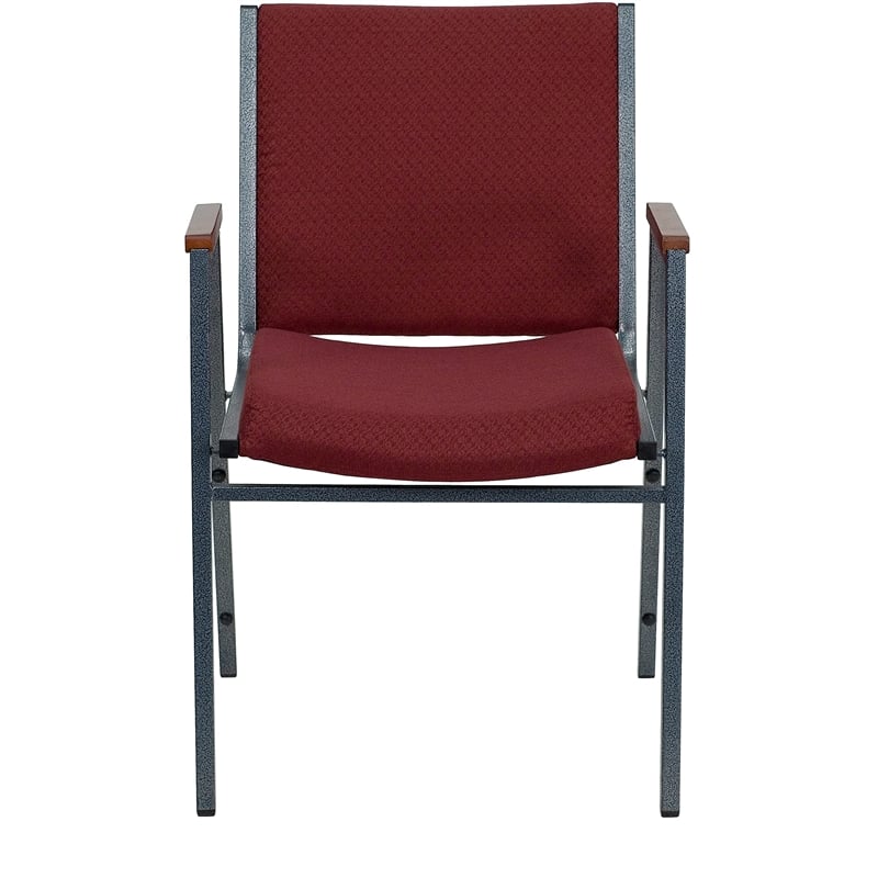 Flash Furniture Hercules Upholstered Stacking Chair in Burgundy