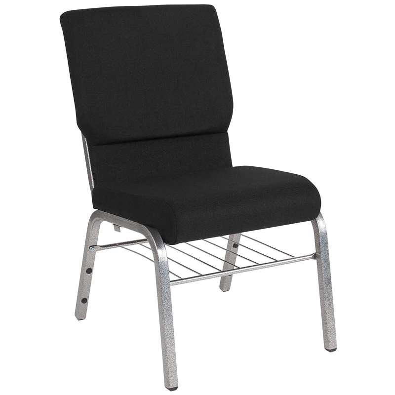 Flash Furniture Hercules Church Stacking Guest Chair in Black