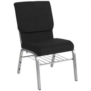 Flash Furniture Hercules Church Stacking Guest Chair in Black