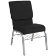 Flash Furniture Hercules Church Stacking Guest Chair in Black
