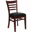 Flash Furniture Hercules Series Ladder Back Dining Chair in Mahogany