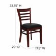 Flash Furniture Hercules Series Ladder Back Dining Chair in Mahogany