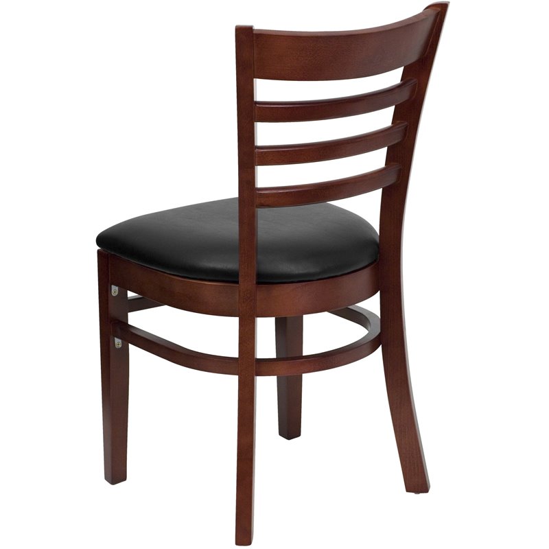 Flash Furniture Hercules Series Ladder Back Dining Chair in Mahogany
