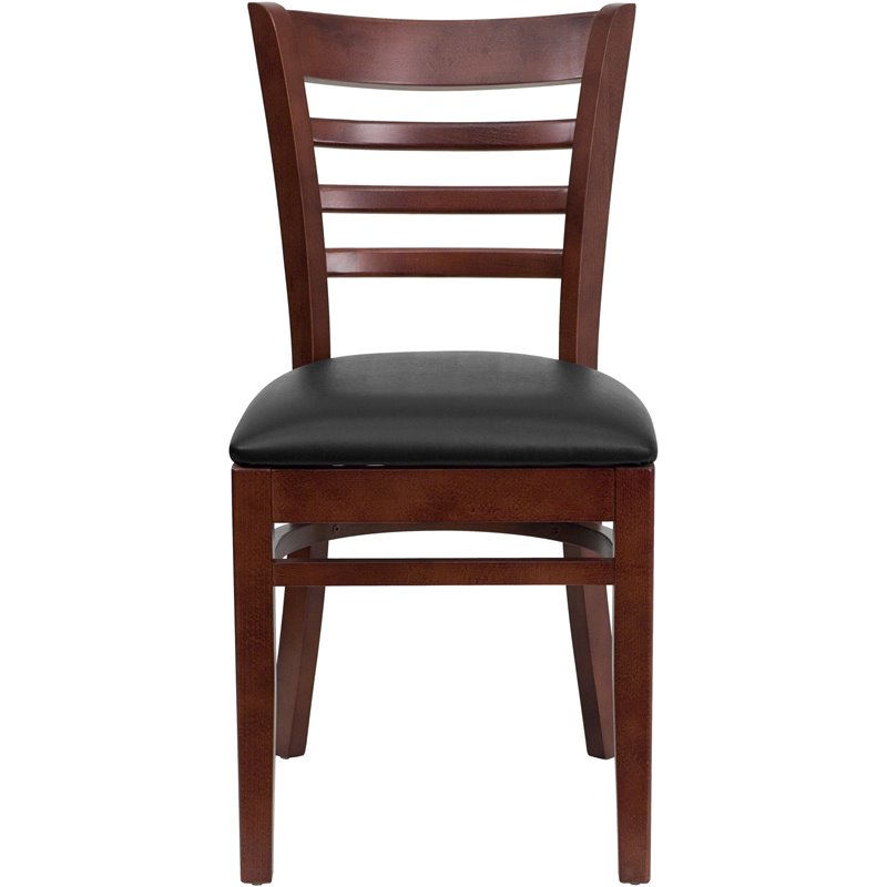 Flash Furniture Hercules Series Ladder Back Dining Chair in Mahogany