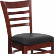 Flash Furniture Hercules Series Ladder Back Dining Chair in Mahogany