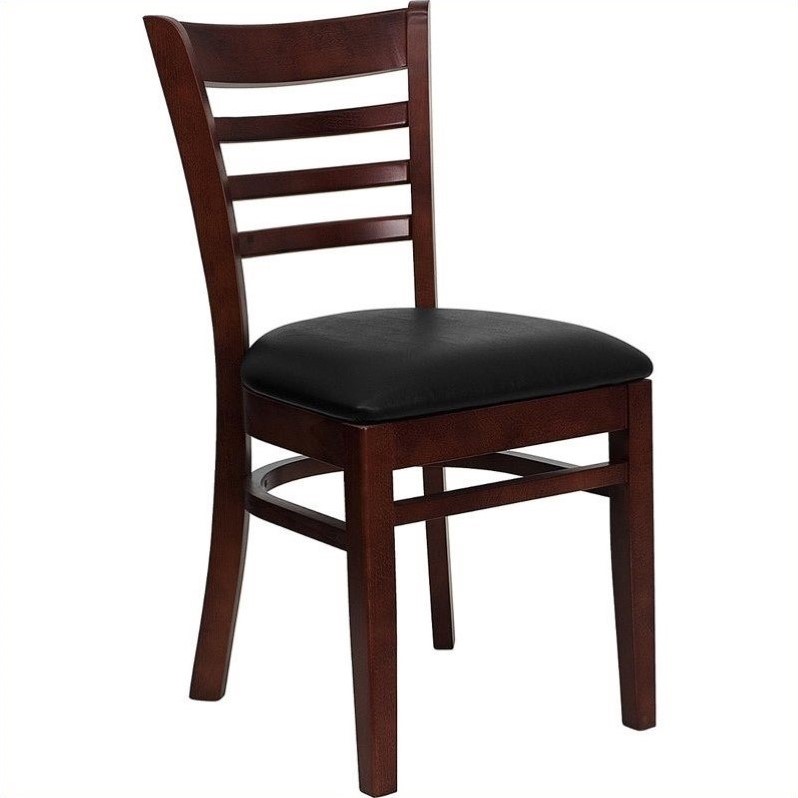 Flash Furniture Hercules Series Ladder Back Dining Chair in Mahogany