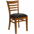 Flash Furniture Hercules Ladder Back Dining Chair in Cherry and Black