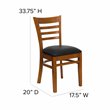 Flash Furniture Hercules Ladder Back Dining Chair in Cherry and Black