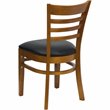 Flash Furniture Hercules Ladder Back Dining Chair in Cherry and Black
