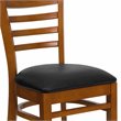 Flash Furniture Hercules Ladder Back Dining Chair in Cherry and Black