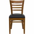 Flash Furniture Hercules Ladder Back Dining Chair in Cherry and Black
