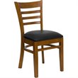 Flash Furniture Hercules Ladder Back Dining Chair in Cherry and Black