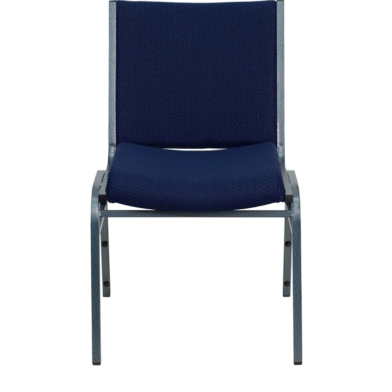 Flash Furniture Hercules Upholstered Stacking Chair in Navy