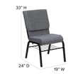 Flash Furniture Hercules Church Stacking Guest Chair in Gray