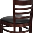 Flash Furniture Wood Restaurant Bar Stool in Black and Mahogany