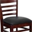 Flash Furniture Wood Restaurant Bar Stool in Black and Mahogany
