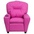 Flash Furniture Vinyl Upholstered Kids Recliner with Cup Holder in Hot Pink