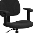 Flash Furniture Patterned Ergonomic Drafting Chair in Black with Arms
