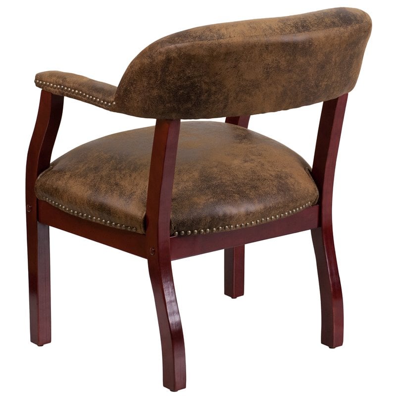 Flash Furniture Bomber Jacket Luxurious Guest Chair in Brown