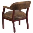 Flash Furniture Bomber Jacket Luxurious Guest Chair in Brown
