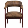 Flash Furniture Bomber Jacket Luxurious Guest Chair in Brown