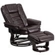 Flash Furniture Leather Recliner in Brown