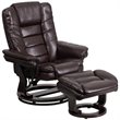 Flash Furniture Leather Recliner in Brown