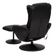 Flash Furniture Massaging Black Recliner and Ottoman with Wrapped Base