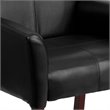 Flash Furniture Leather Executive Side Guest Chair in Black and Mahogany