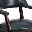 Flash Furniture Luxurious Conference Guest Chair in Blue with Casters