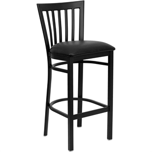 Flash Furniture Hercules 29&quot School House Metal Bar Stool in Black