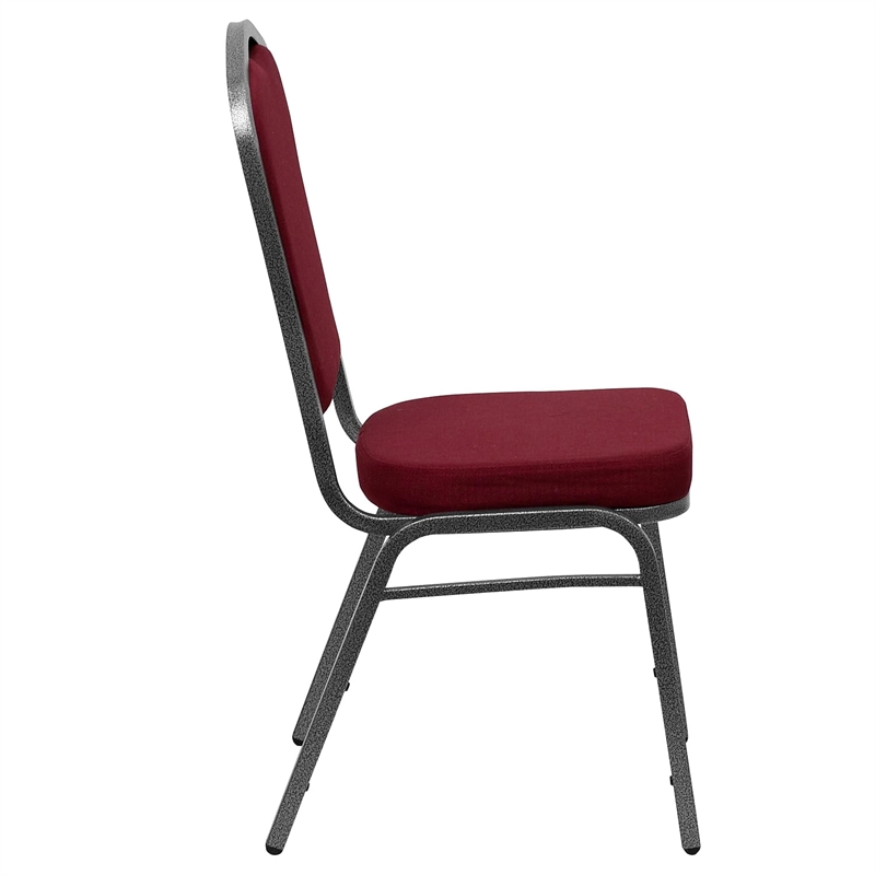 Flash Furniture Hercules Series Banquet Stacking Chair in Burgundy