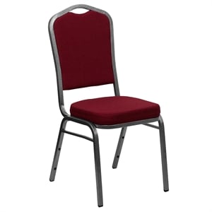 Flash Furniture Hercules Series Banquet Stacking Chair in Burgundy