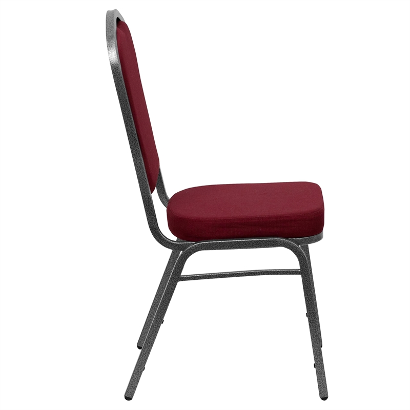 Flash Furniture Hercules Series Banquet Stacking Chair in Burgundy