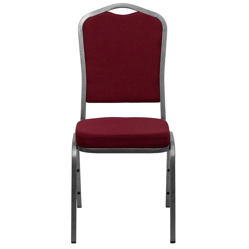 Flash Furniture Hercules Series Banquet Stacking Chair in Burgundy
