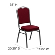 Flash Furniture Hercules Series Banquet Stacking Chair in Burgundy
