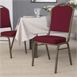 Flash Furniture Hercules Stacking Chair in Burgundy with Crown Back