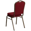 Flash Furniture Hercules Stacking Chair in Burgundy with Crown Back