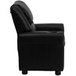 Flash Furniture Leathersoft Recliner with Cup Holder and Headrest in Black