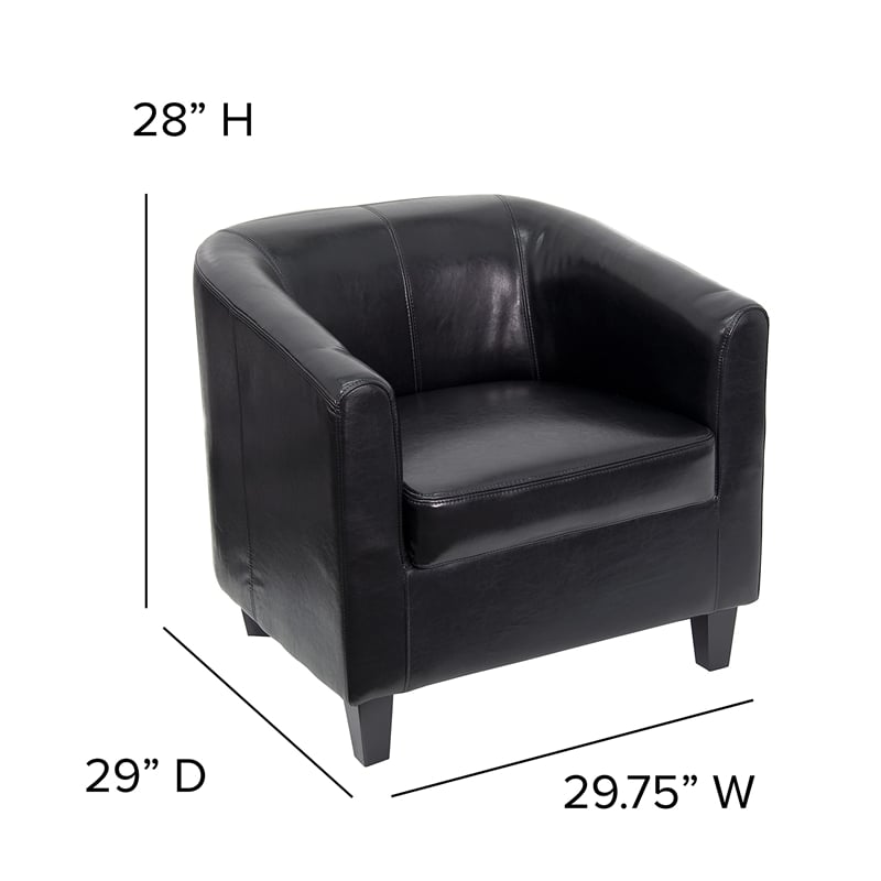 Flash Furniture Office Guest Chair in Black