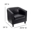 Flash Furniture Office Guest Chair in Black