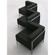 Flash Furniture Hercules Imagination Leather Tufted Armless Chair in Black