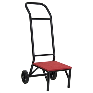 Flash Furniture Banquet Stack Metal Chair Dolly in Red/Black
