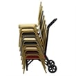 Flash Furniture Banquet Stack Metal Chair Dolly in Red/Black