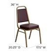 Flash Furniture Hercules Stacking Banquet Stacking Chair in Brown