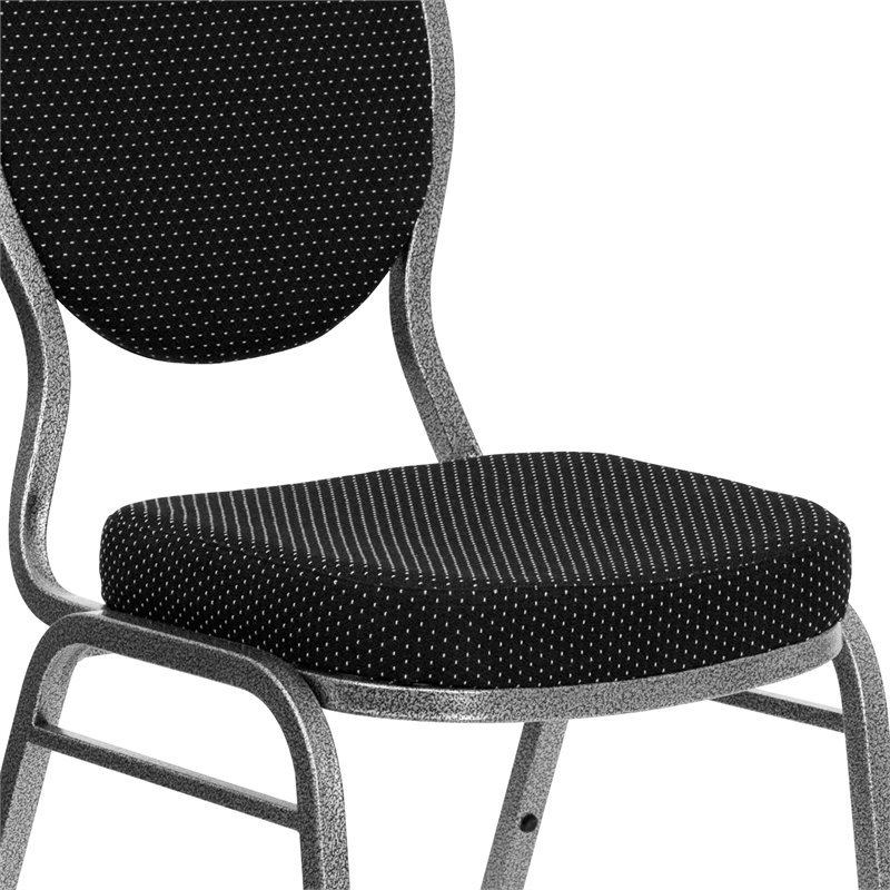 Flash Furniture Hercules Teardrop Back Stacking Chair with in Black