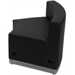Flash Furniture Hercules Alon Leather Concave Armless Chair in Black
